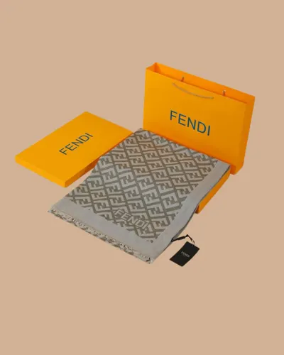 İthal Koyu Vizon F Desen Yün İpek Şal