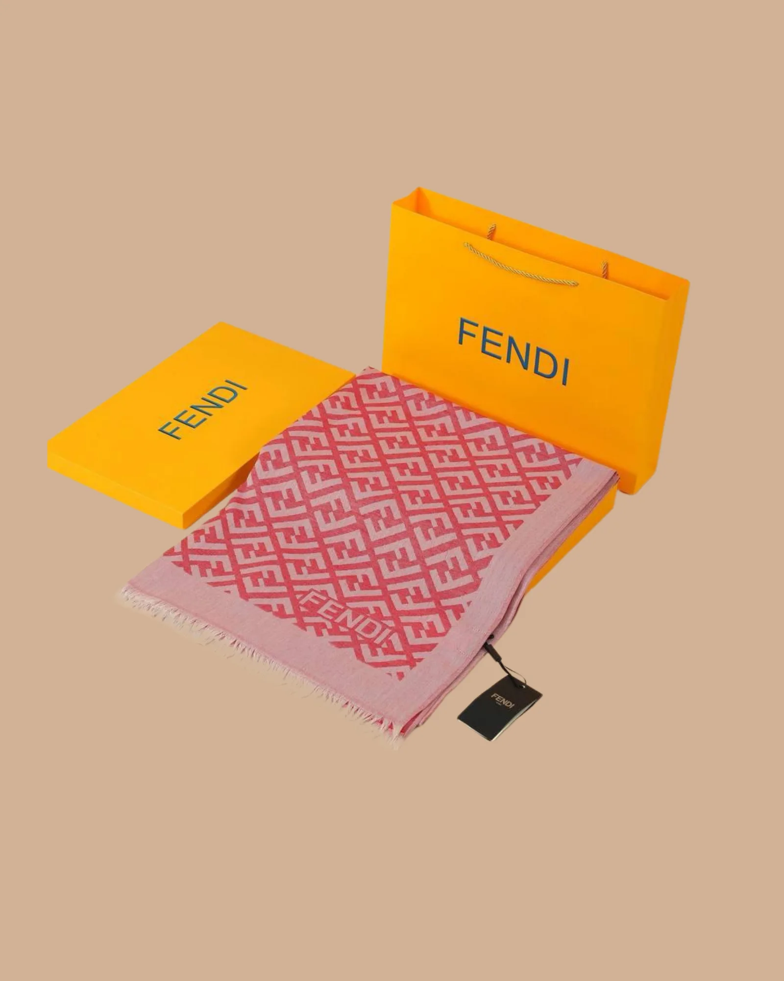 İthal Şeker Pembe F Desen Yün İpek Şal