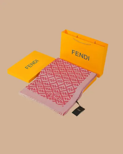 İthal Şeker Pembe F Desen Yün İpek Şal