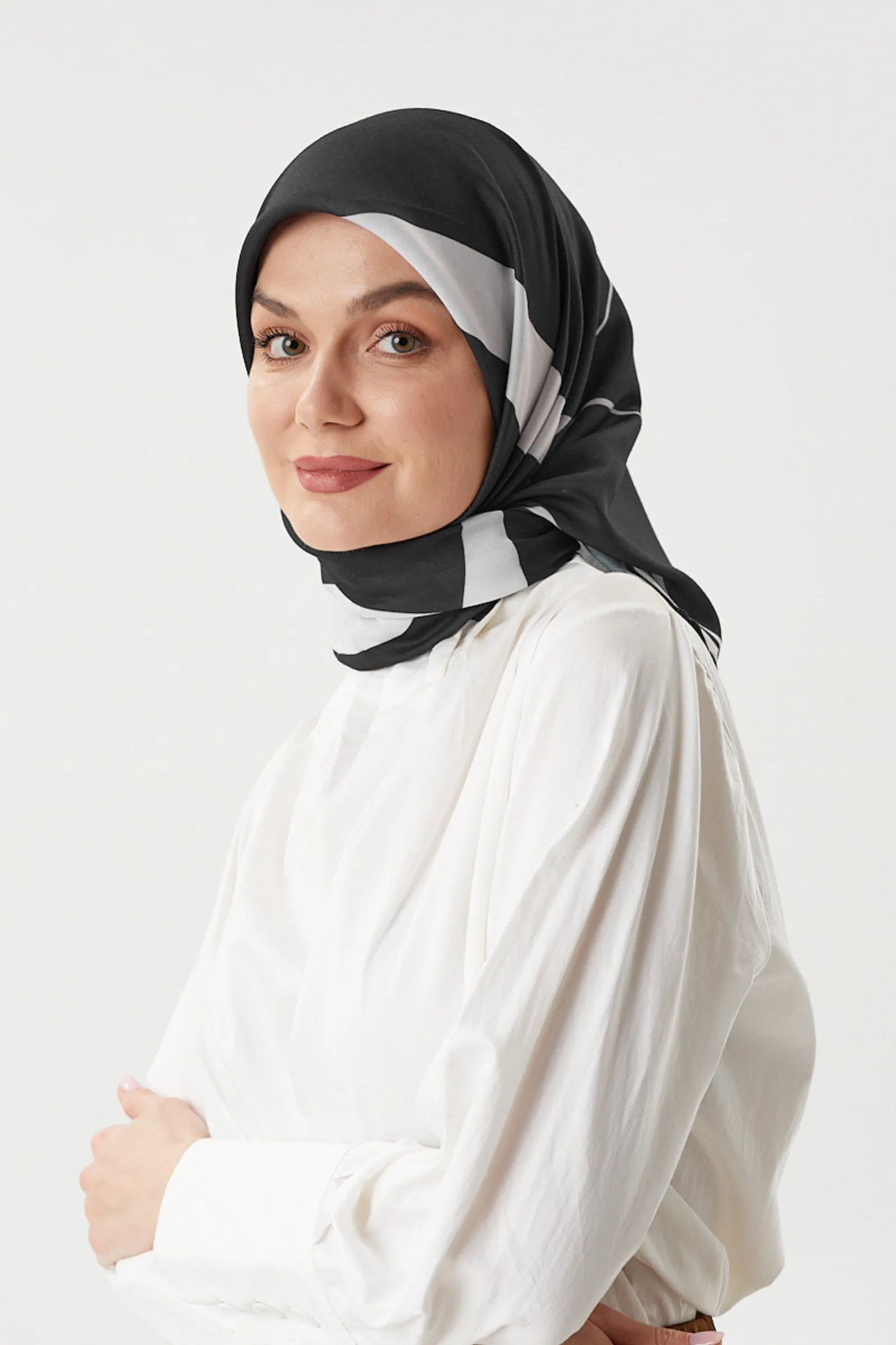 Siyah - Classic Pamuk Eşarp