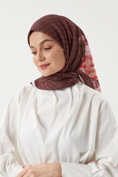 Bordo - Rose Pamuk Eşarp