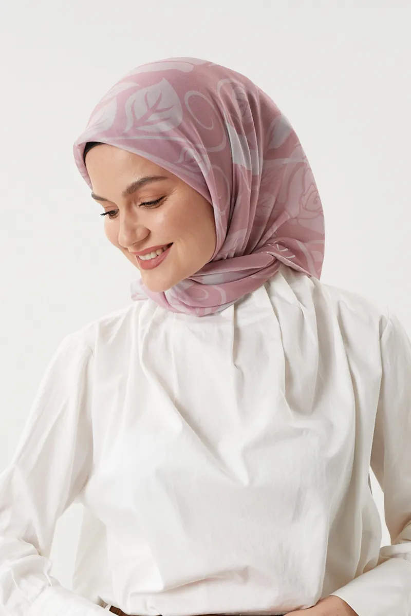 Pastel Pembe - Vintage Pamuk Eşarp
